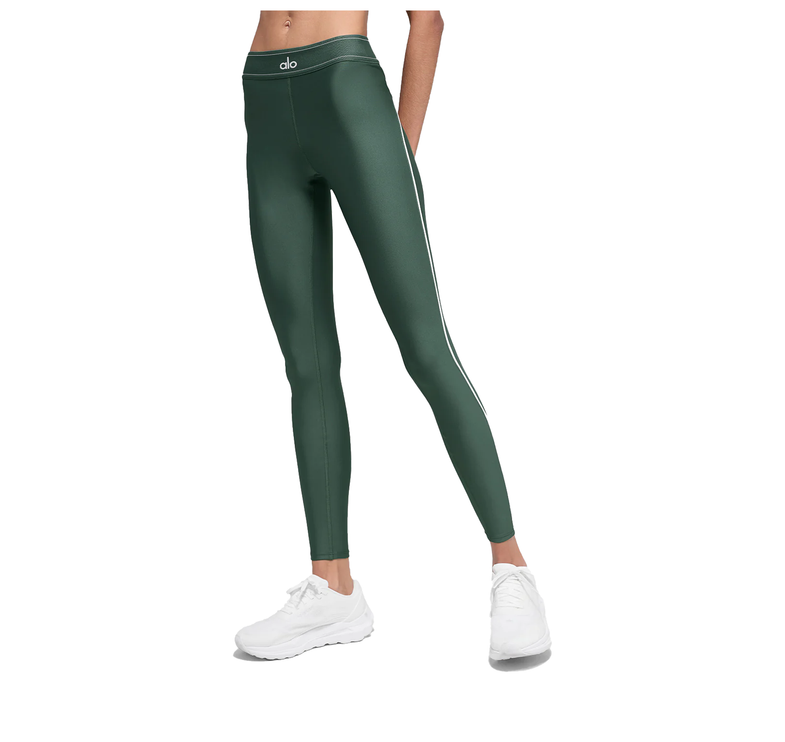 alo Women's Airlift High-Waist Suit Up Legging Clover Green/White
