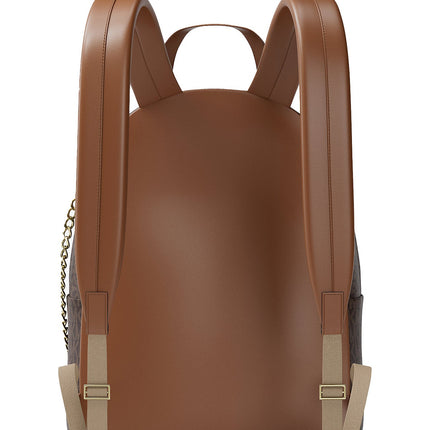 Michael Kors Women's Slater Medium Signature Logo Backpack Brown/Gold