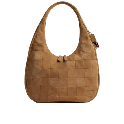 Coach Women's Alter/Ego Large Crescent Shoulder Bag In Upcrafted Suede upcrafted™ Leather/Sand Suede
