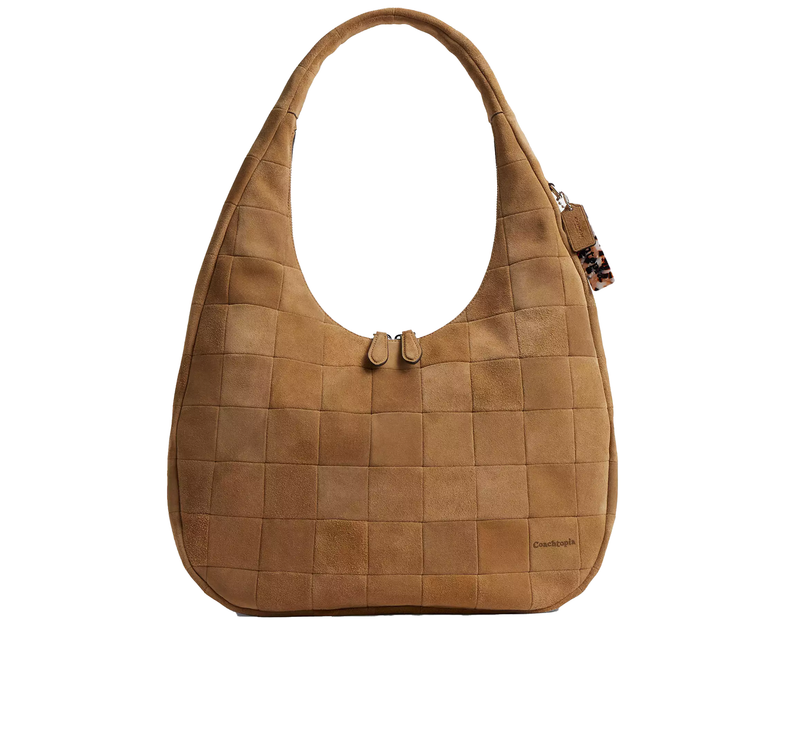 Coach Women's Alter/Ego Large Crescent Shoulder Bag In Upcrafted Suede upcrafted™ Leather/Sand Suede