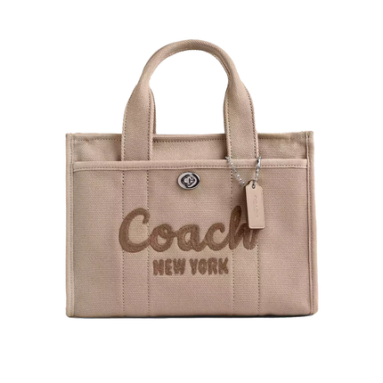 Coach Women's Cargo Tote Bag 26 Silver/Dark Natural