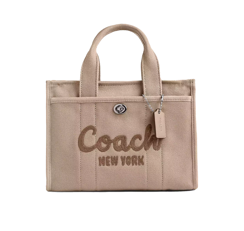 Coach Women's Cargo Tote Bag 26 Silver/Dark Natural