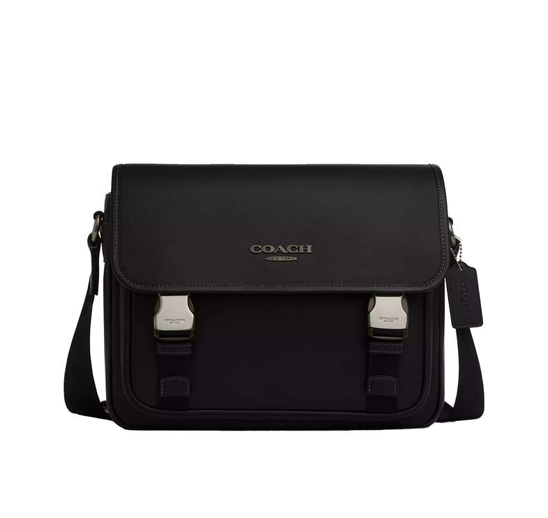 Coach Unisex Racer Messenger Bag Gunmetal/Black