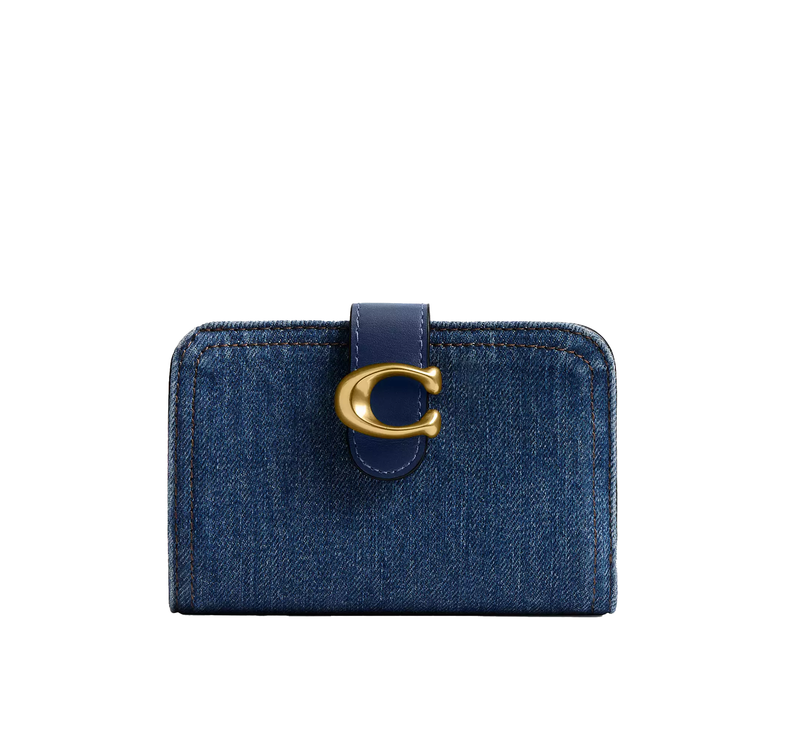 Coach Women's Tabby Wallet Brass/Deep Blue