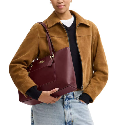 Coach Women's Station Tote Bag Smooth Leather/Gold