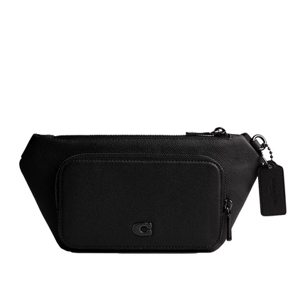 Coach Unisex Belt Bag With Signature Canvas Interior Detail Black