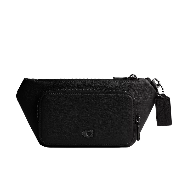 Coach Unisex Belt Bag With Signature Canvas Interior Detail Black