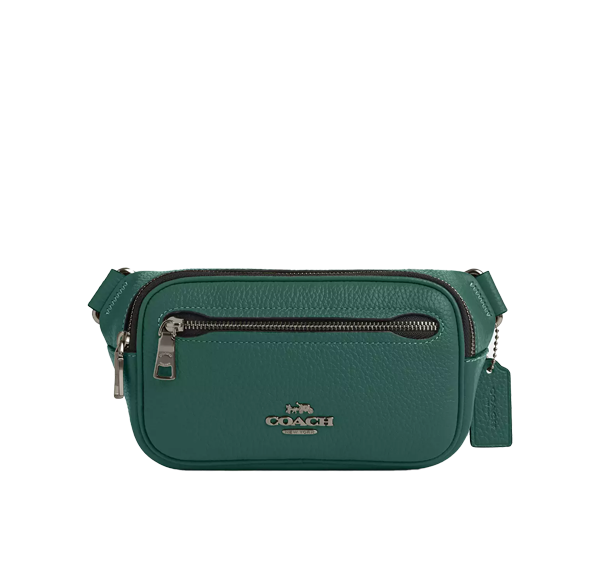 Coach Unisex Elias Mini Belt Bag Gunmetal/Emerald