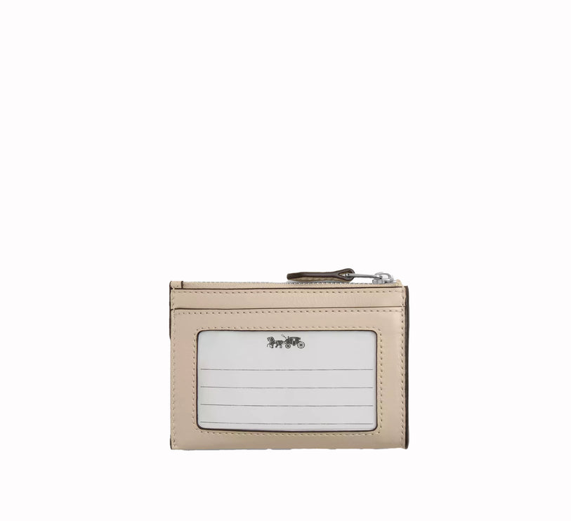 Coach Women's Mini Skinny Id Case Silver/Ivory