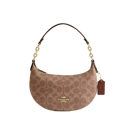 Coach Women's Mini Payton Bag In Signature Canvas Gold/Tan/Brown