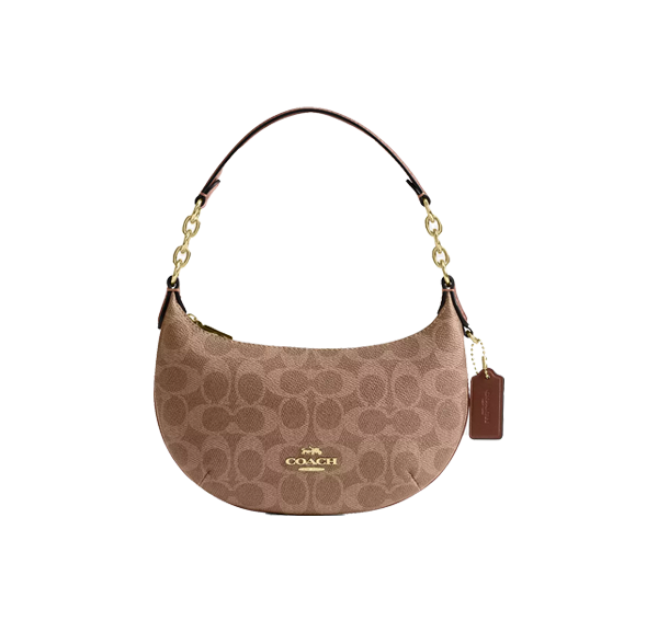 Coach Women's Mini Payton Bag In Signature Canvas Gold/Tan/Brown