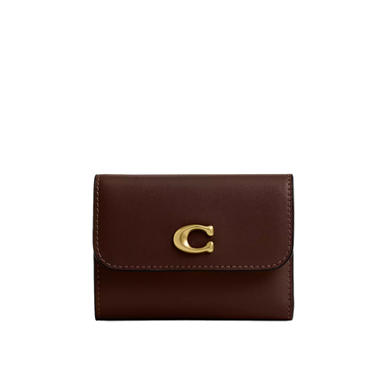 Coach Women's Essential Card Holder Wallet Brass/Maple