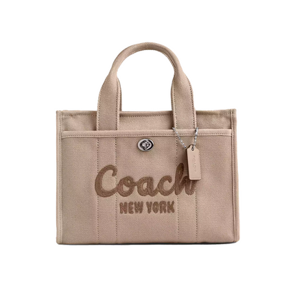 Coach Women's Cargo Tote Bag 26 Silver/Dark Natural