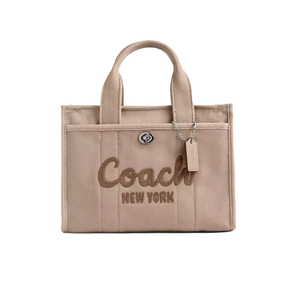 Coach Women's Cargo Tote Bag 26 Silver/Dark Natural