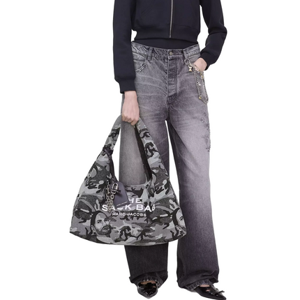Marc Jacobs Women's The Marc Camo Denim XL Sack Bag Denim