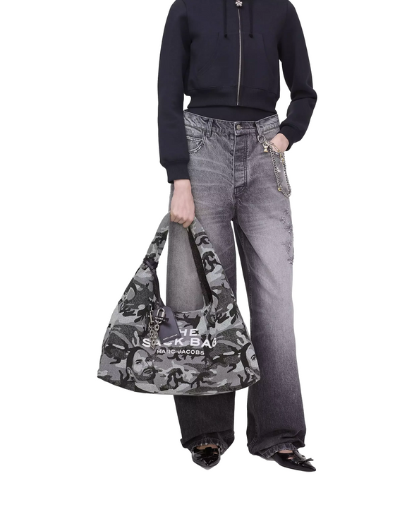 Marc Jacobs Women's The Marc Camo Denim XL Sack Bag Denim