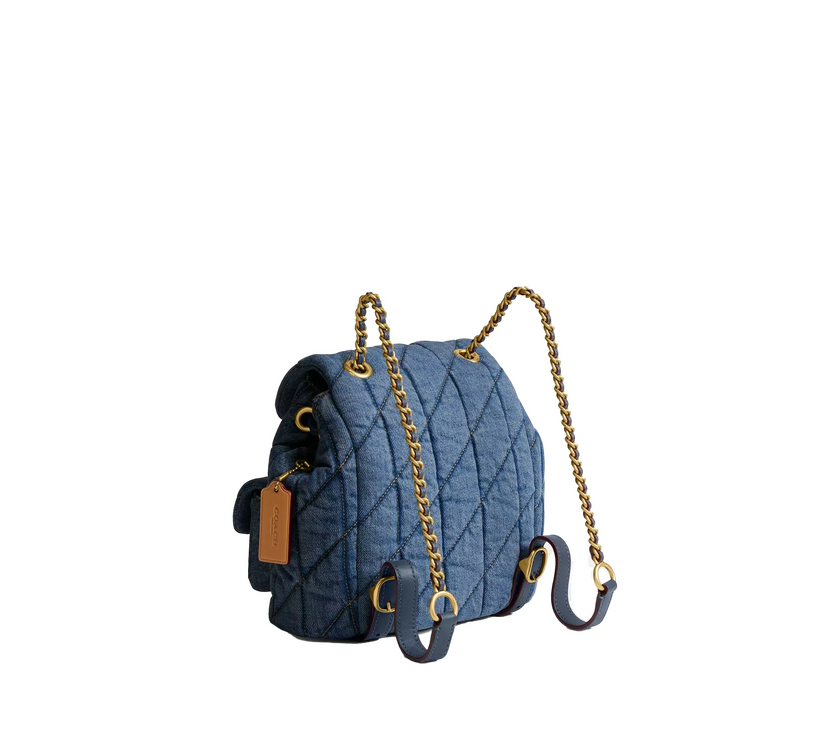 Coach Women's Tabby Backpack With Quilting Brass/Indigo