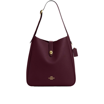 Coach Women's Hadley Large Shoulder Bag Gold/Dark Wine