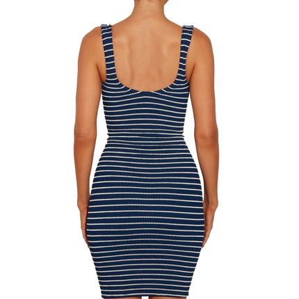 HUNZA G Women's Tank Dress Navy/White Stripe