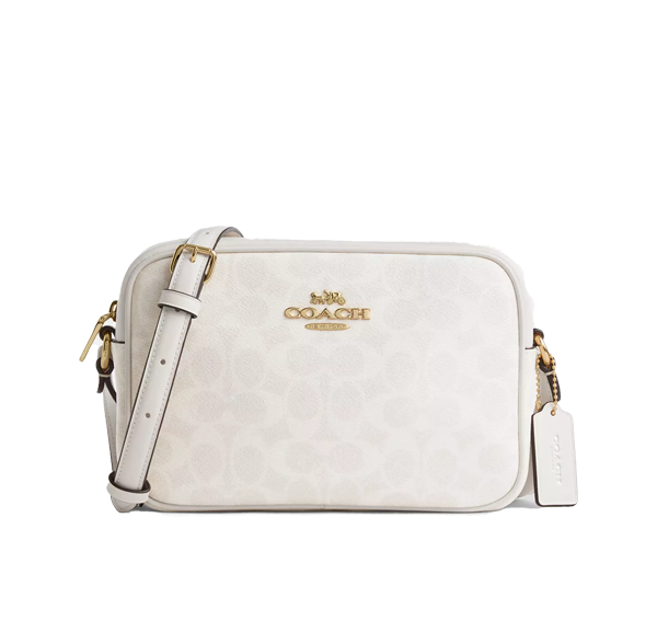 Coach Women's Jamie Camera Bag In Signature Canvas Gold/White/Chalk