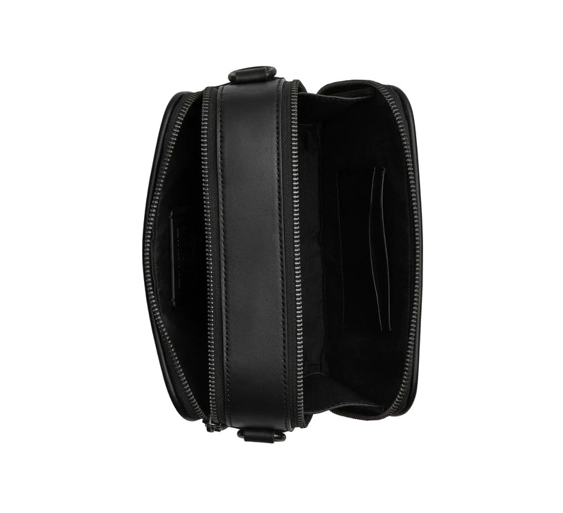 Coach Unisex Wyatt Crossbody Bag In Signature Canvas Gunmetal/Charcoal/Black