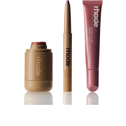 rhode The Edits Blush + lip trio