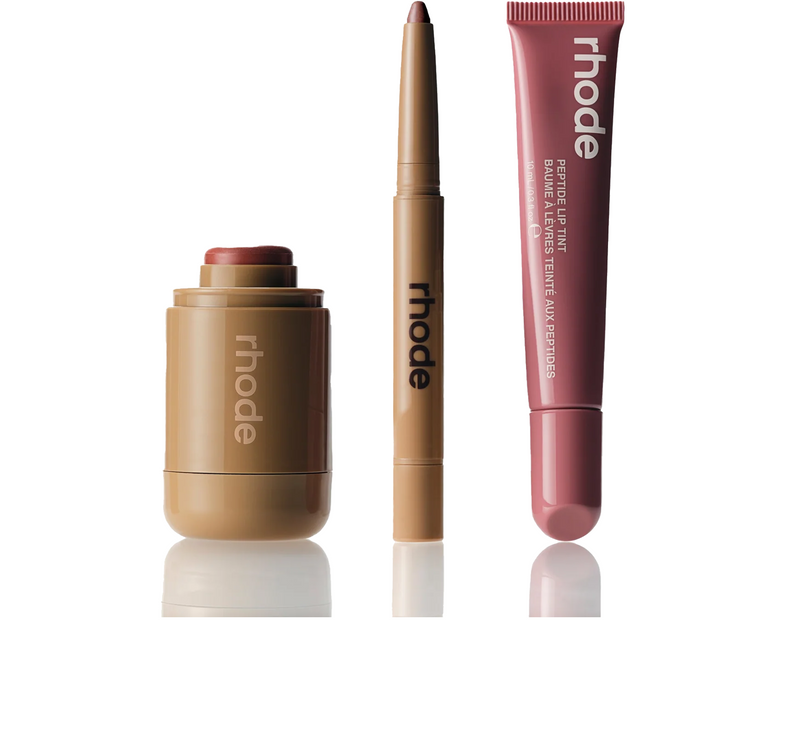 rhode The Edits Blush + lip trio