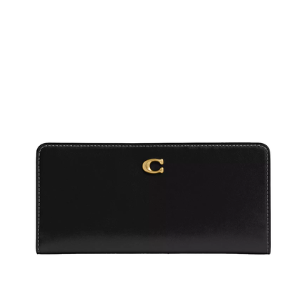 Coach Women's Essential Slim Wallet Brass/Black
