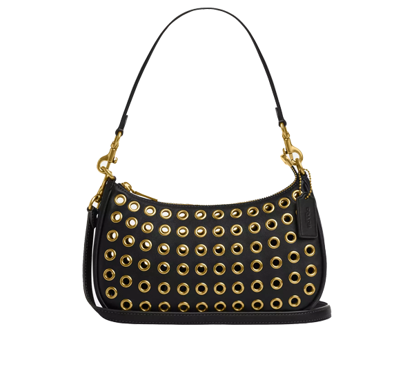 Coach Women's Teri Shoulder Bag With Grommets Brass/Black