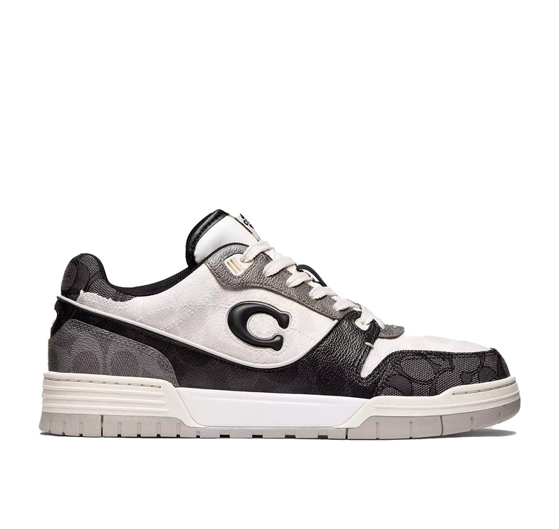 Coach Men's Soho Sneaker In Mixed Signature Black/Chalk