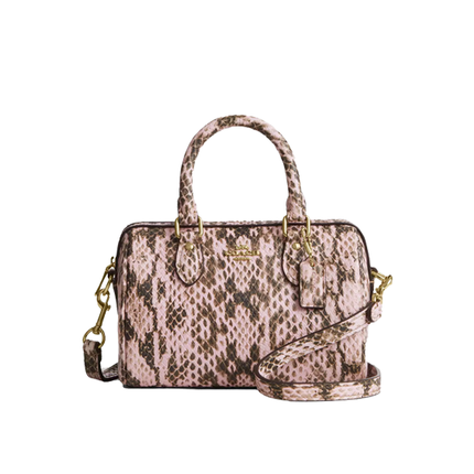 Coach Women's Mini Rowan Crossbody Bag Gold/Pink
