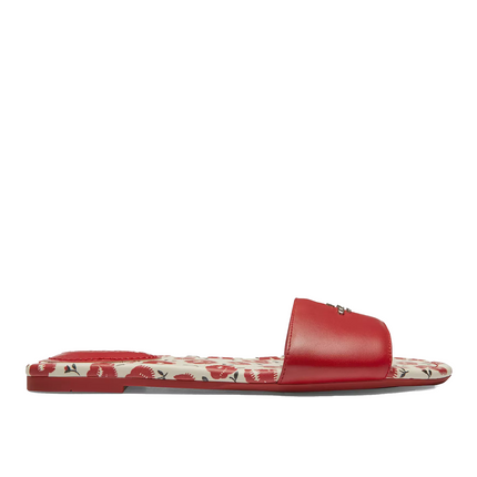 Coach Women's Slide Sandal With Floral Print Bold Red