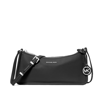 Michael Kors Women's Zadie Small Nylon Crossbody Bag Black/Silver