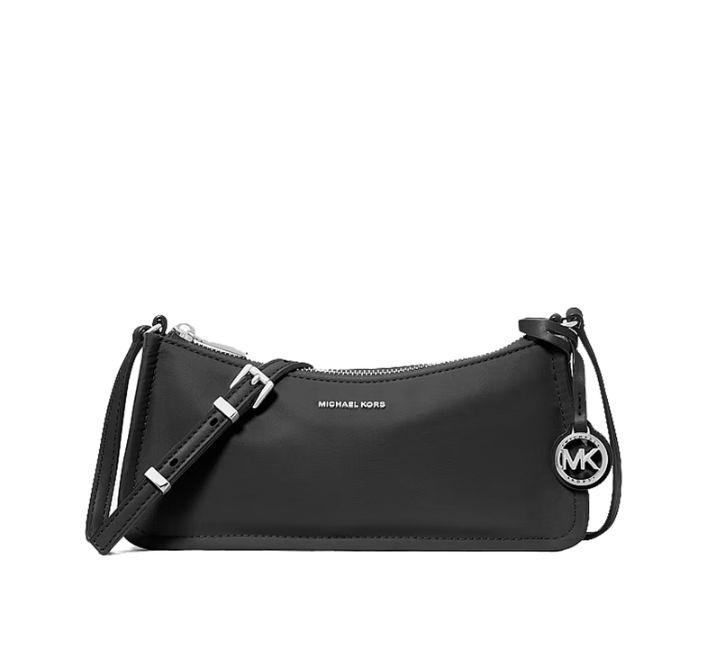 Michael Kors Women's Zadie Small Nylon Crossbody Bag Black/Silver
