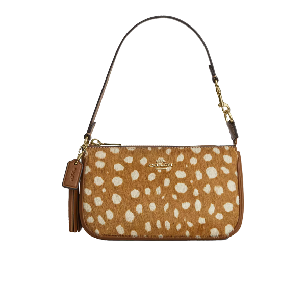 Coach Women's Nolita 19 With Deer Print Gold/Brown Multi