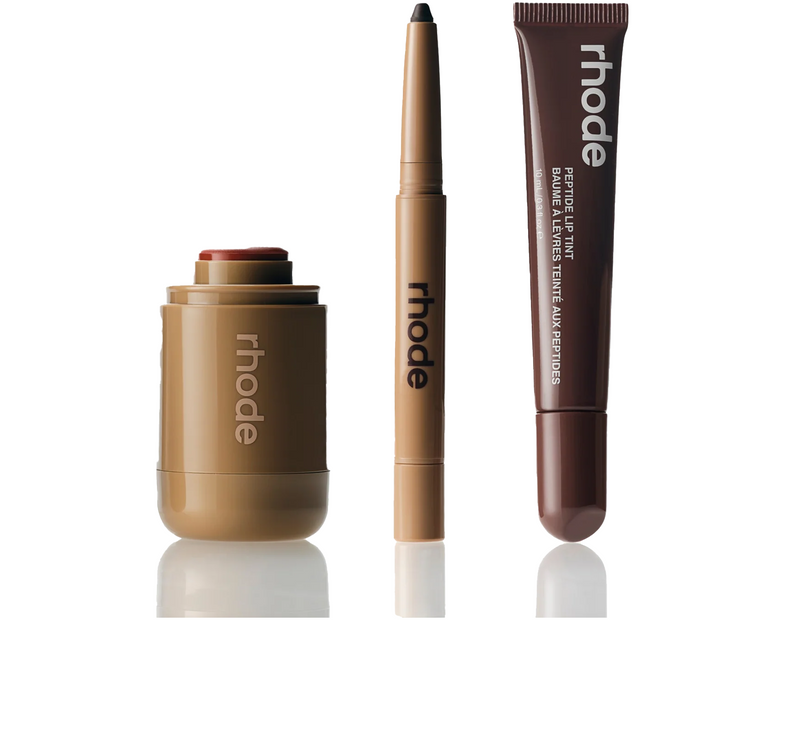 rhode The Edits Blush + lip trio