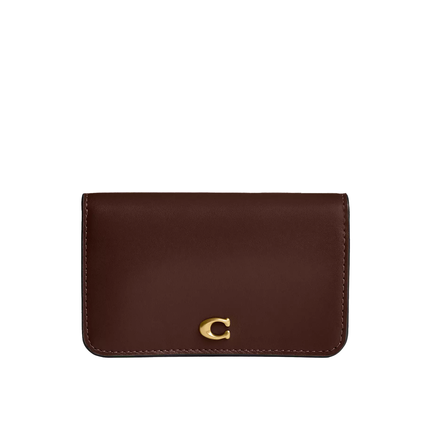 Coach Women's Essential Slim Card Case Brass/Maple