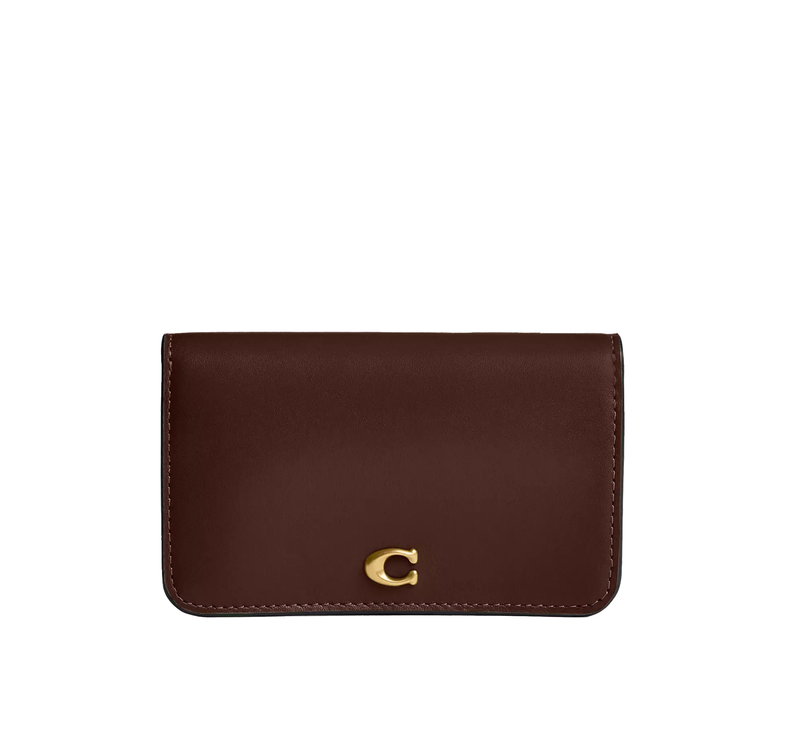 Coach Women's Essential Slim Card Case Brass/Maple