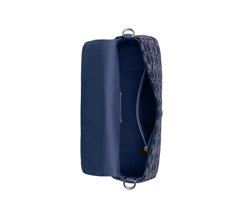 Coach Women's Soft Tabby Shoulder Bag In Signature Denim Silver/Deep Blue Multi