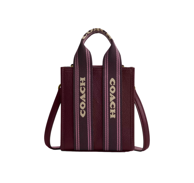 Coach Women's Smith Mini Tote Bag Maroon/Gold