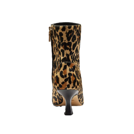 Coach Women's Kitten Heel Bootie With Leopard Print Tan & Black