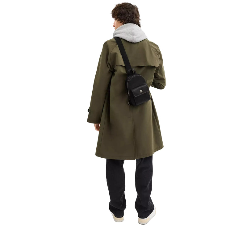 Coach Men's Small Turnlock Sling Pack Gunmetal/Black