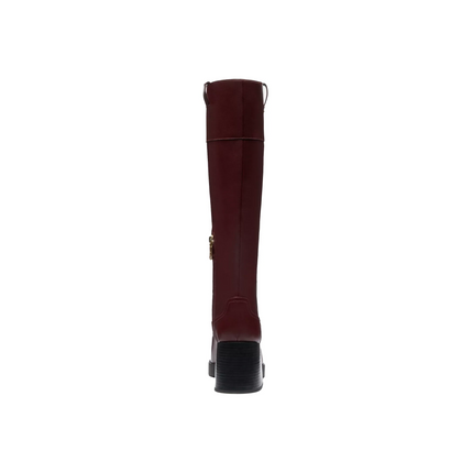 Coach Women's Block Heel Tall Boot Dark Wine