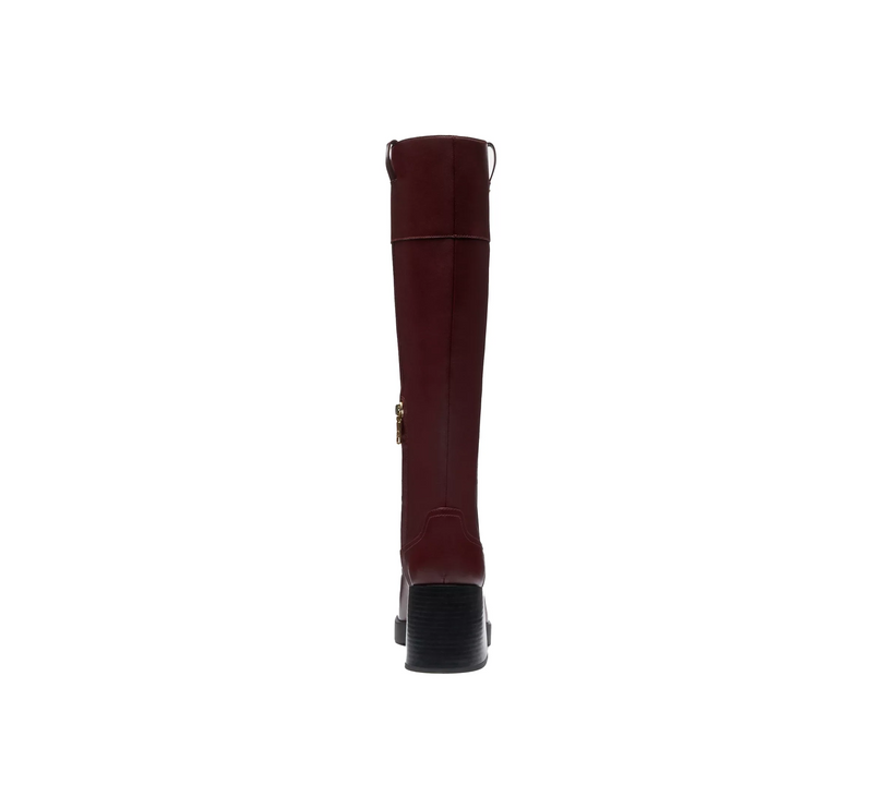 Coach Women's Block Heel Tall Boot Dark Wine