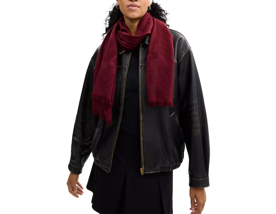 Coach Women's Signature Wrap Burgundy