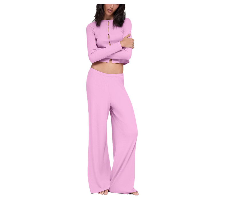 alo Women's Mid-Rise Dreamlight Straight Pant Candy Heart Pink
