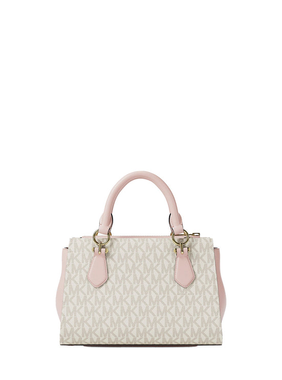 Michael Kors Women's Marilyn Small Signature Logo Messenger Bag Powder Blush Multi