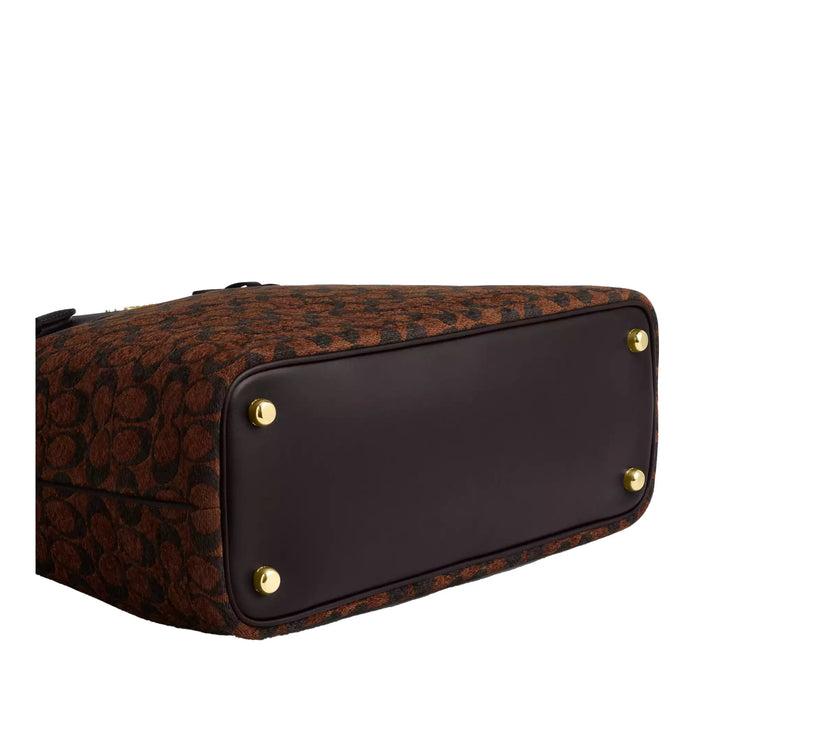 Coach Women's Easton Tote Bag In Signature Chenille Smooth Leather/Gold