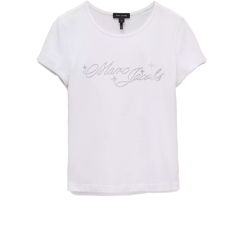 Marc Jacobs Women's Charm Logo Shrunken Tee White