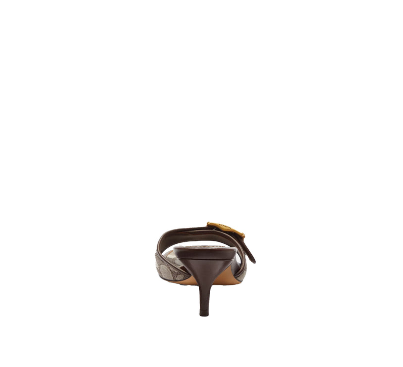 Coach Women's Margot Sandal In Signature Jacquard Oak/Maple